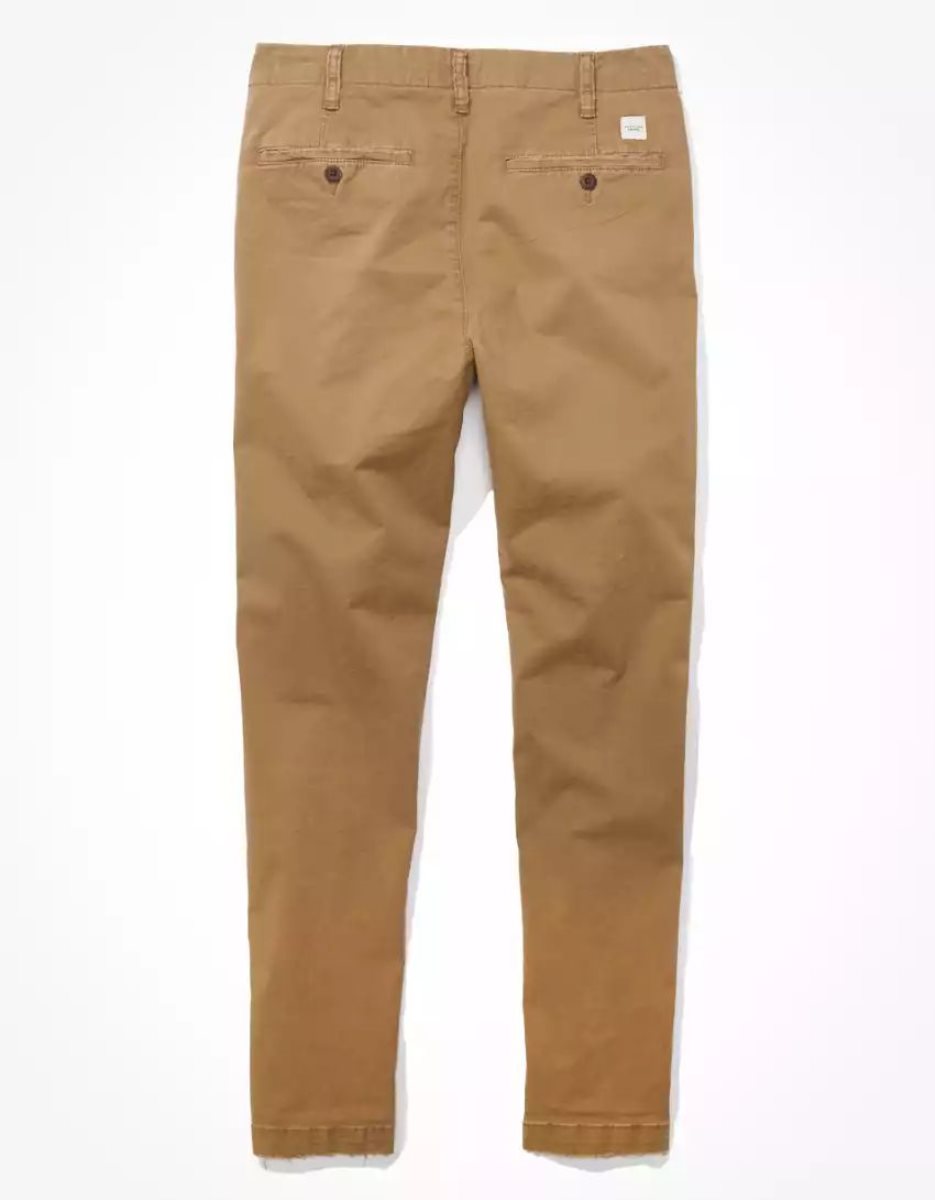 Pantalon American Eagle AE Flex Athlétiques Mince Lived-In Khaki Multicolore Homme | YQZ-06477872